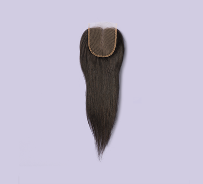 Virgin Peruvian Straight 4” x 4” Standard Lace Closure