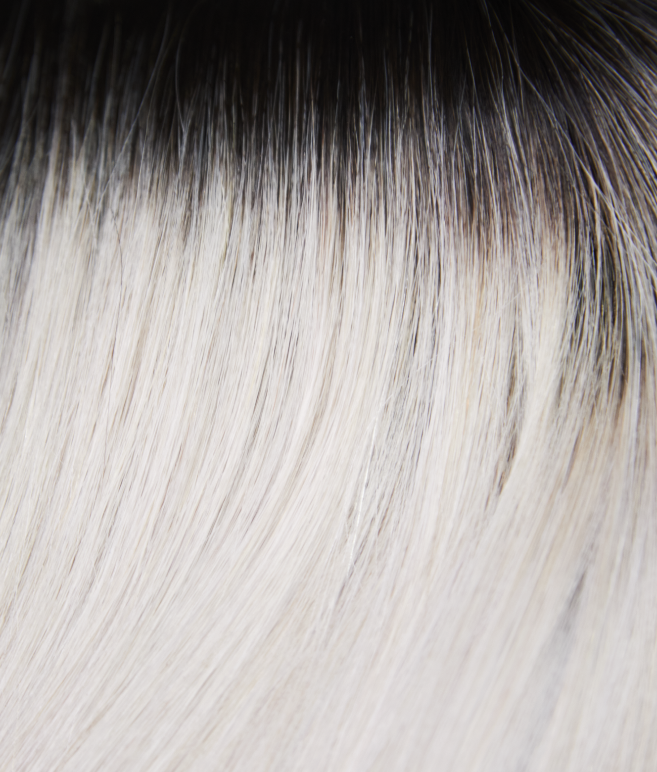 Straight Center Part Short Bob Ash Blonde with 1B Dark Roots Wig