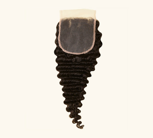 Virgin Brazilian Deep Wave 5” x 5” Standard Lace Closure