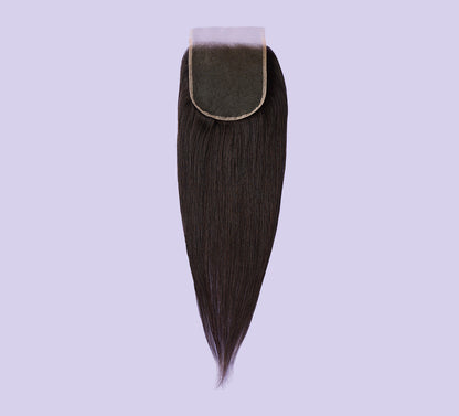 Virgin Brazilian Straight 5” x 5” Standard Lace Closure