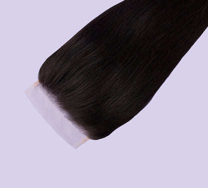Virgin Brazilian Straight 5” x 5” Standard Lace Closure